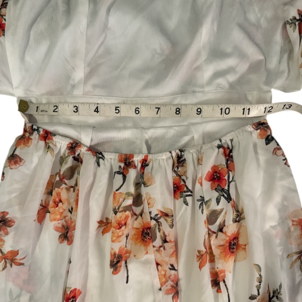 Floral Flair Jumpsuit (ivory) with pockets from NanaMacs/Wishlist Apparel SMALL - Picture 14 of 16